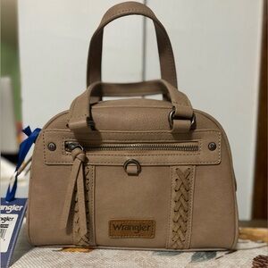 Wrangler Tan Women's Satchel with Braided Details